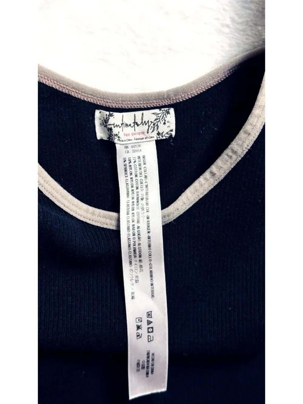 Free People Intimately Black Ribbed Halter Tank Top Fitted Stretch SP Minimalist - Picture 7 of 13
